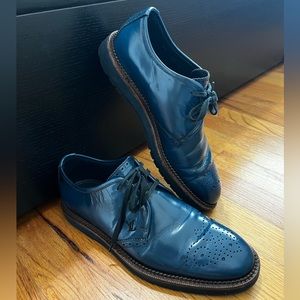 Louis Vuitton Leather Blue Oxford Shoes